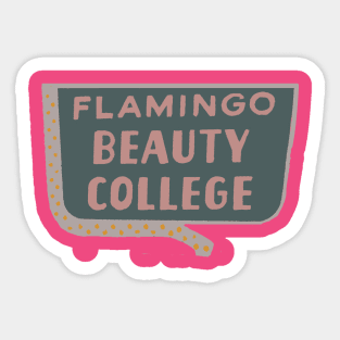 Flamingo Beauty College Sticker